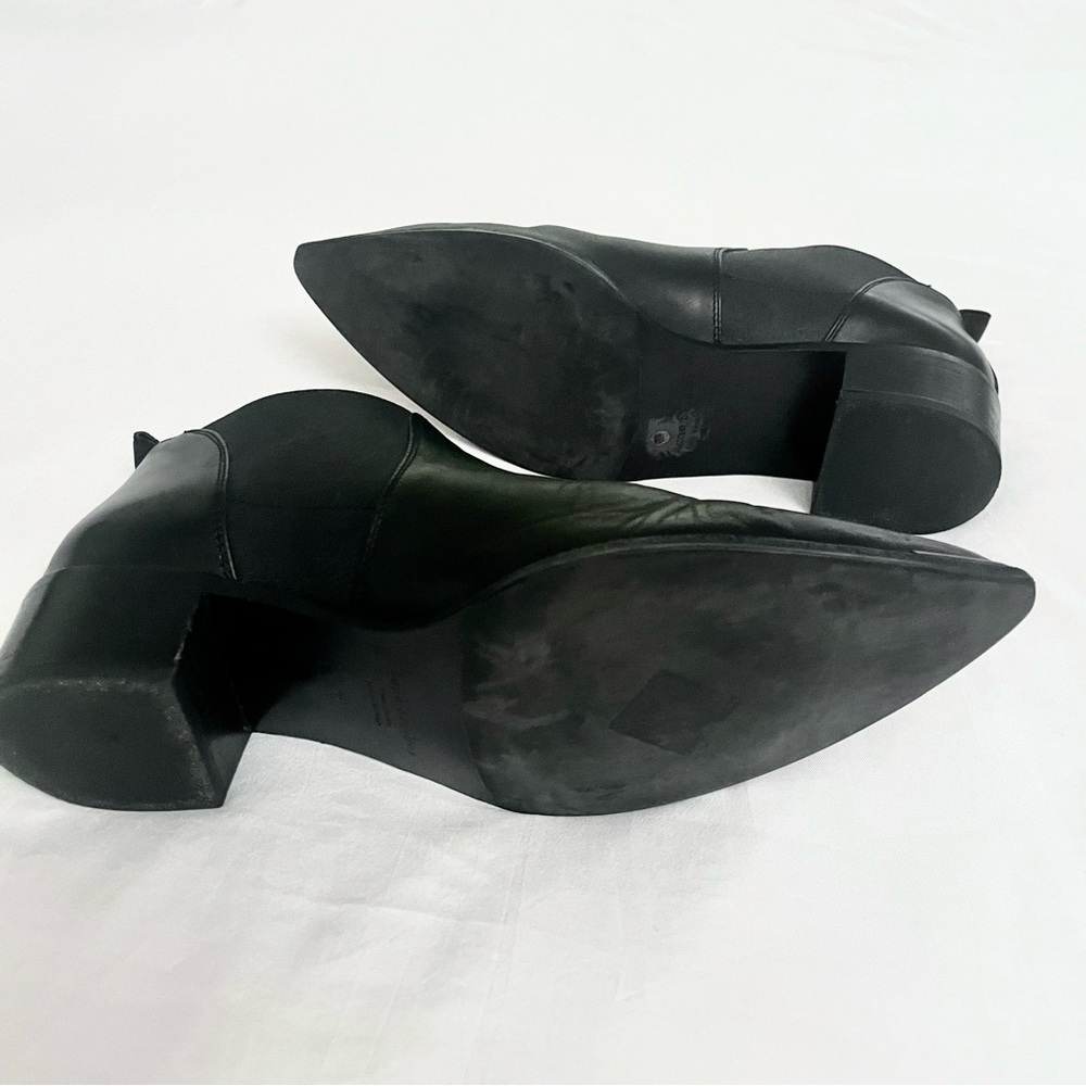 Acne Studios Size 40 Jenny Black Pointed Toe Low Ankle Chelsea Bootie/Boots - Picture 10 of 12